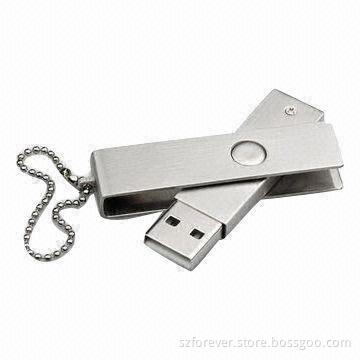 Swivel Metal USB Flash Memory, Available in Various Colors, Logo Printing-free